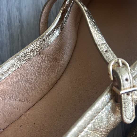 & Other Stories Metallic Gold Leather Flats 36 - Picture 10 of 10